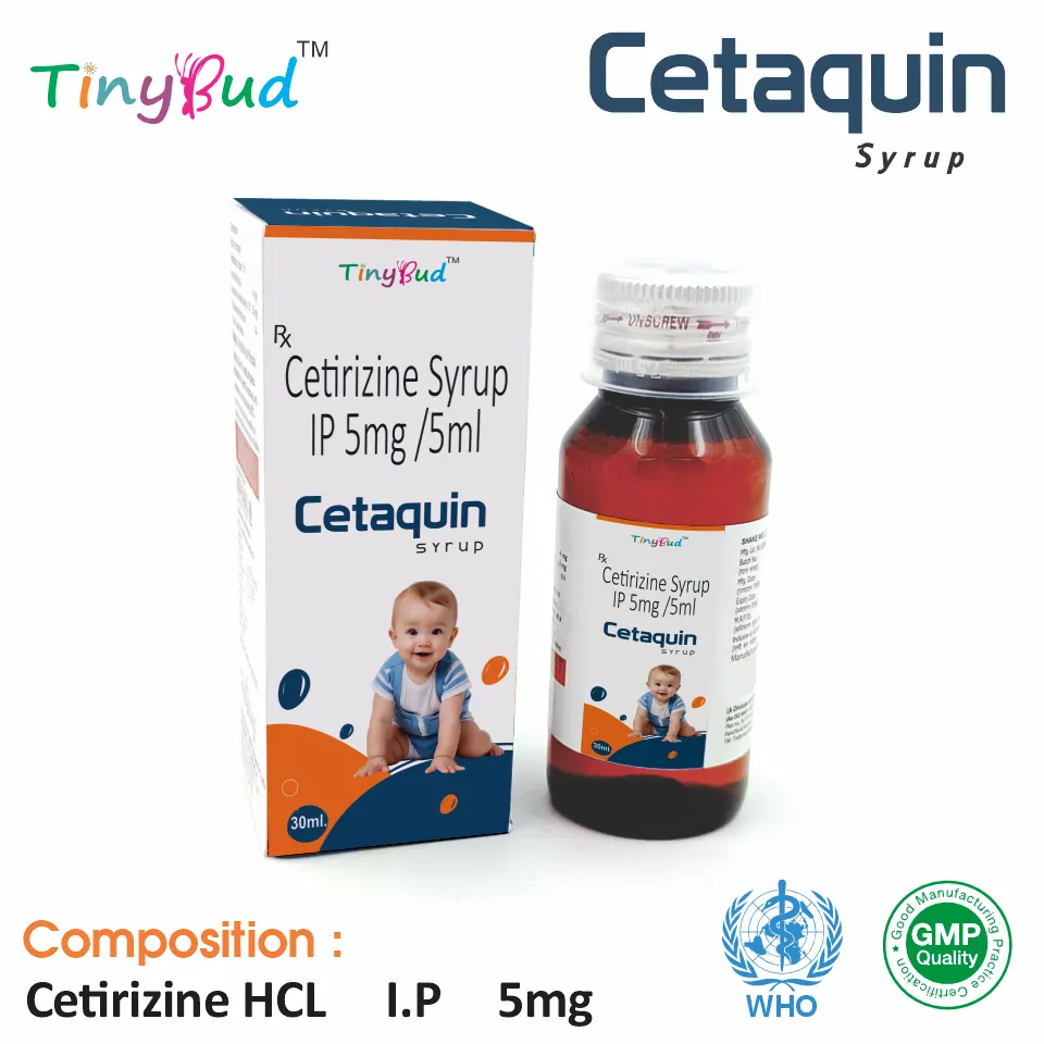 Cetirizine 5mg/5ml Suspension at Best Price in PCD Pharma Franchise for Antihistamine & Allergies, Pediatric Use.